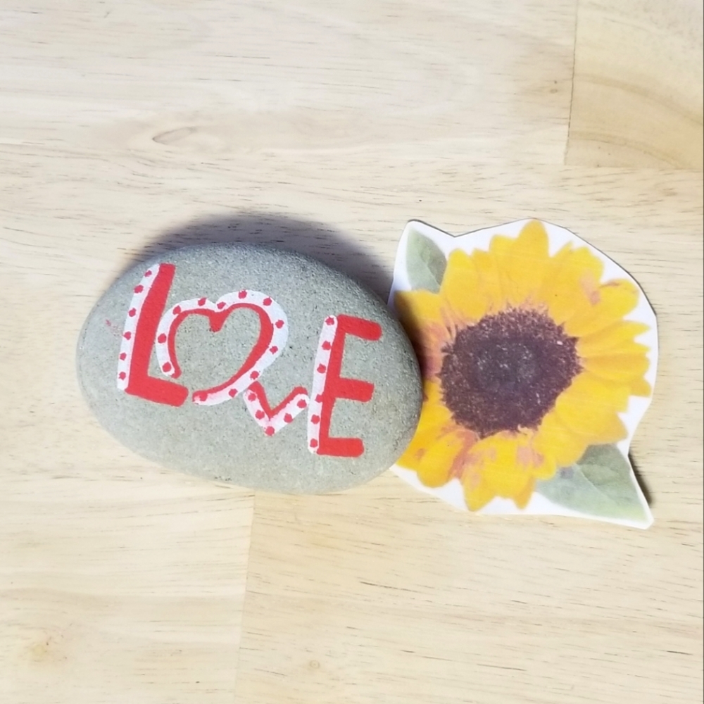 Hand Painted Love Rock